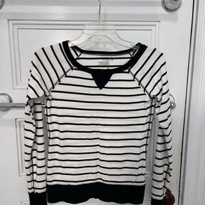 Old Navy Black and White Striped Top
